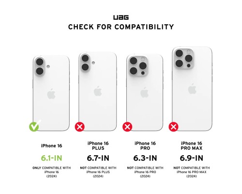 Чохол до мобільного телефона UAG iPhone 16 Plyo Magsafe Ice/White (114482114341)