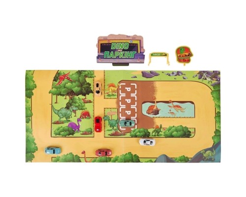 Ігровий набір ZIPP Toys Dino паркінг електричний, 6 машинок (3311A)