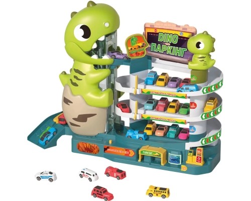 Ігровий набір ZIPP Toys Dino паркінг електричний, 6 машинок (3311A)