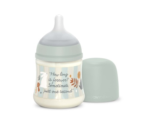 Пляшечка для годування Suavinex Wonderland 150 мл, фізіологічна, повільний потік, світло-зелена (308745)