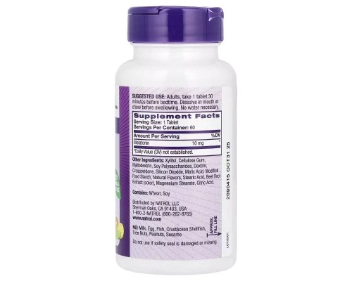 Амінокислота Natrol Мелатонін швидкорозчинний, 10 мг, цитрусовий смак, Melat (NTL-07668)