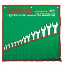 Ключ Toptul дюймовий комбінований 16 шт. (1/4