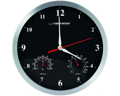 Настінний годинник Esperanza Wall Clock Washington 30 см Black (EHC008K)