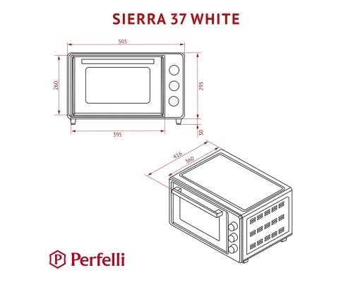 Електропіч Perfelli SIERRA 37 WHITE