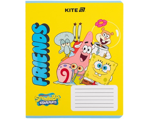 Зошит Kite SpongeBob SquarePants, 12 аркушів, клітинка (SB25-232)