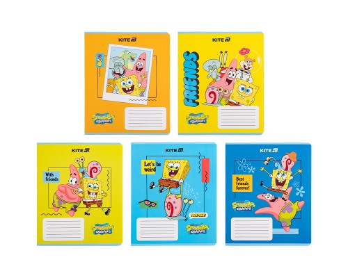 Зошит Kite SpongeBob SquarePants, 12 аркушів, клітинка (SB25-232)