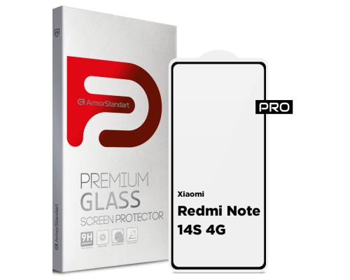 Скло захисне Armorstandart Pro Xiaomi Redmi Note 14S 4G Black (ARM82035)