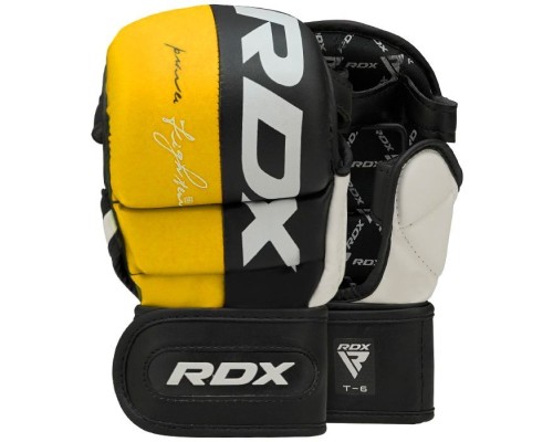 Рукавички для MMA RDX T6 Plus Rex Yellow XL (GGR-T6Y-XL+)