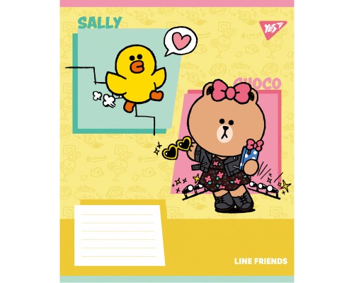 Зошит Yes Line Friends Funny А5 18 аркушів лінія (767642)