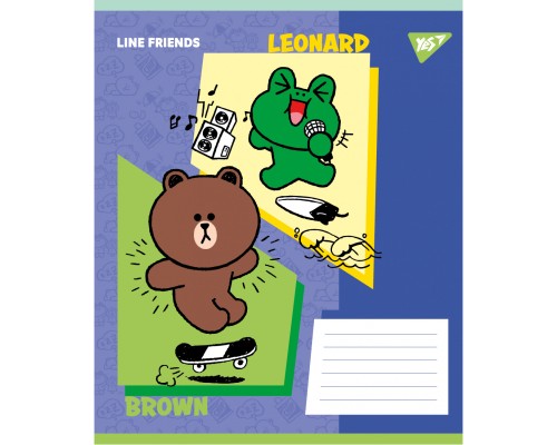 Зошит Yes Line Friends Funny А5 18 аркушів лінія (767642)