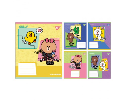 Зошит Yes Line Friends Funny А5 18 аркушів лінія (767642)