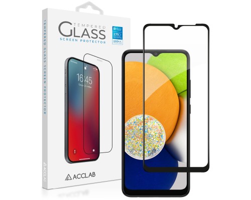 Скло захисне ACCLAB Full Glue Samsung A03 Black (1283126521621)