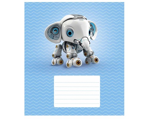 Зошит Школярик Robot animals 12 аркушів лінія (012-3331L)