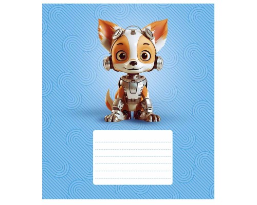 Зошит Школярик Robot animals 12 аркушів лінія (012-3331L)