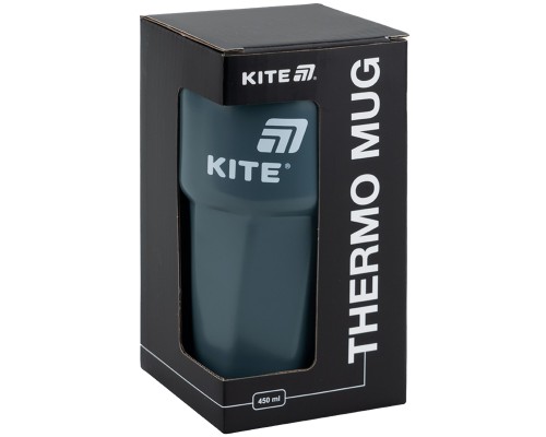 Термокружка Kite 450 мл сіра (K25-1220-1)