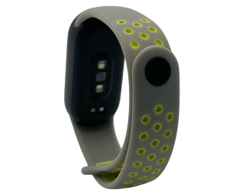 Ремінець до фітнес браслета BeCover Vents Style для Xiaomi Mi Smart Band 9 Gray-Green (711986)
