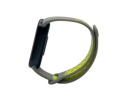 Ремінець до фітнес браслета BeCover Vents Style для Xiaomi Mi Smart Band 9 Gray-Green (711986)