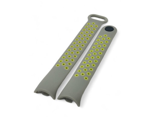 Ремінець до фітнес браслета BeCover Vents Style для Xiaomi Mi Smart Band 9 Gray-Green (711986)