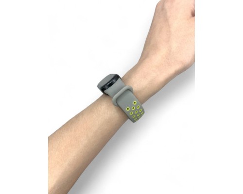 Ремінець до фітнес браслета BeCover Vents Style для Xiaomi Mi Smart Band 9 Gray-Green (711986)