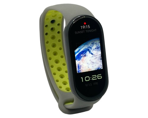 Ремінець до фітнес браслета BeCover Vents Style для Xiaomi Mi Smart Band 9 Gray-Green (711986)