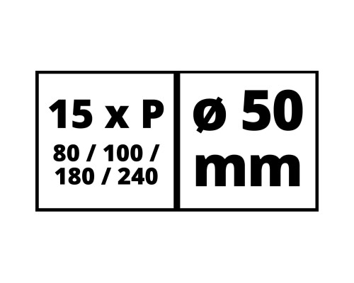 Наждачний папір Einhell до шліфувальної машини TC-PA 50, 50 мм, по дереву, 60 шт (4133130)