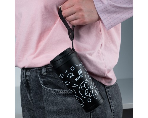 Термокружка Kite 550 мл, чорна (K25-1226-1)