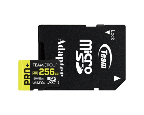 Карта пам'яті Team 256GB microSDXC class 10 UHS-I U3 V30 A1 Pro+ (TPPMSDX256GIA2V3003)