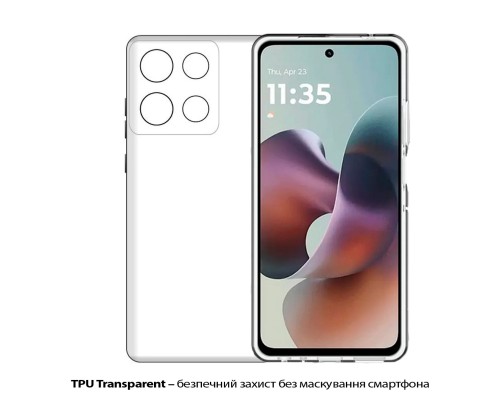 Чохол до мобільного телефона BeCover Silicone Motorola Moto G56 Transparent (713767)