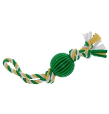 Іграшка для собак MISOKO&CO М'яч з мотузкою зелений з жовтим 30 см (BEITR00117-ZG)