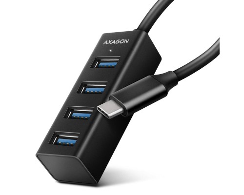 Концентратор AXAGON USB-C to 4xUSB 3.0 0.2m black (HUE-M1C)