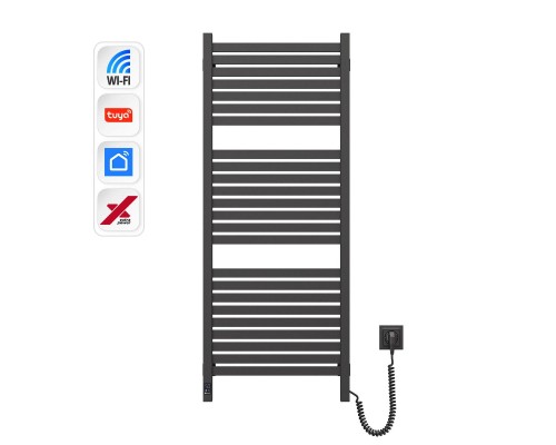 Сушарка для рушників Navin Авангард Х, 1200х480х71мм, Wi-Fi, сталь, чорний муар, праве підключення (12-272055-4812)