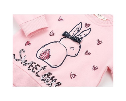 Набір дитячого одягу Breeze з кроликом (11406-80G-pink)