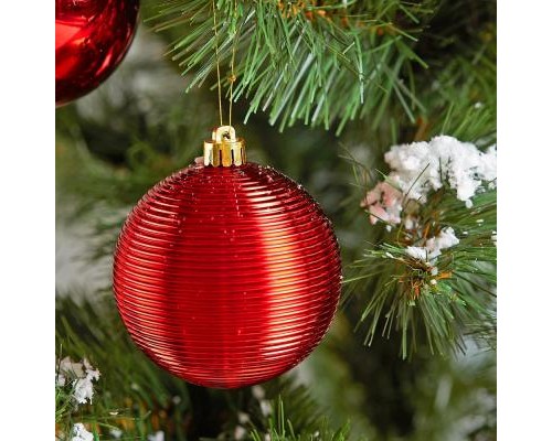 Ялинкова іграшка ColorWay Merry Christmas mix 16шт (8см) RED_OEM (CW-MCB816RED_OEM)