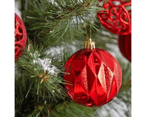Ялинкова іграшка ColorWay Merry Christmas mix 16шт (8см) RED_OEM (CW-MCB816RED_OEM)