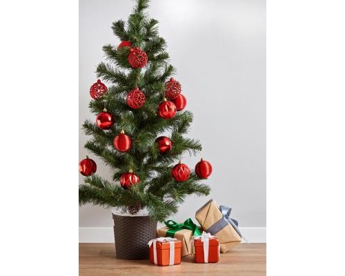 Ялинкова іграшка ColorWay Merry Christmas mix 16шт (8см) RED_OEM (CW-MCB816RED_OEM)