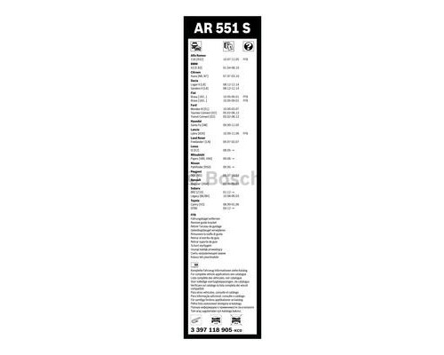 Щітка склоочисника Bosch 3 397 118 905