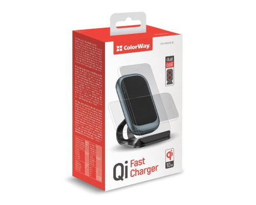 Зарядний пристрій ColorWay Wireless Stand 10W Blue (CW-CHW30Q-BL)
