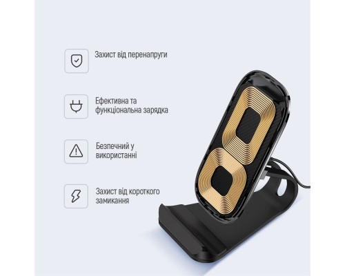 Зарядний пристрій ColorWay Wireless Stand 10W Blue (CW-CHW30Q-BL)