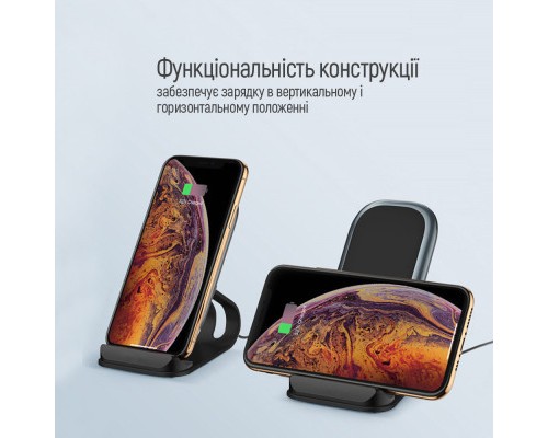 Зарядний пристрій ColorWay Wireless Stand 10W Blue (CW-CHW30Q-BL)