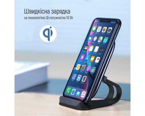 Зарядний пристрій ColorWay Wireless Stand 10W Blue (CW-CHW30Q-BL)