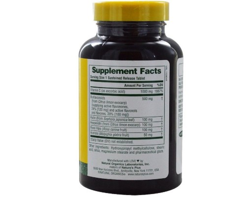 Вітамінно-мінеральний комплекс Natures Plus Супер Комплекс Вітаміну С, Уповільнений Вивільнення, (NTP2480)