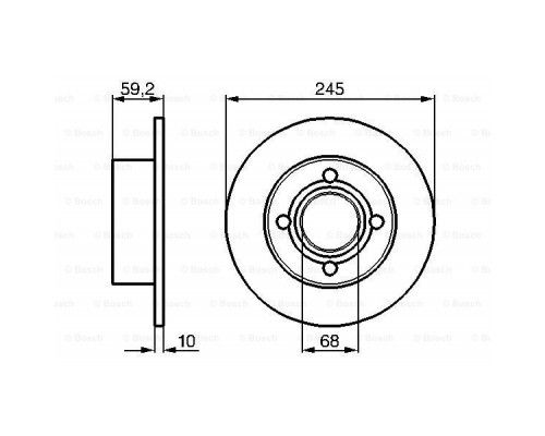 Гальмівний диск Bosch 0 986 478 019