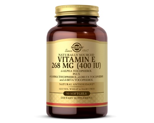 Вітамін Solgar Вітамін Е, 268 мг (400 МО), Vitamin E, d-Alpha Tocopherol & (SOL03540)