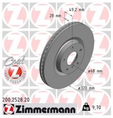 Гальмівний диск ZIMMERMANN 200.2528.20