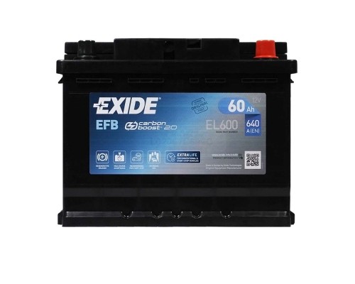 Акумулятор автомобільний EXIDE START-STOP EFB 60A (EL600)