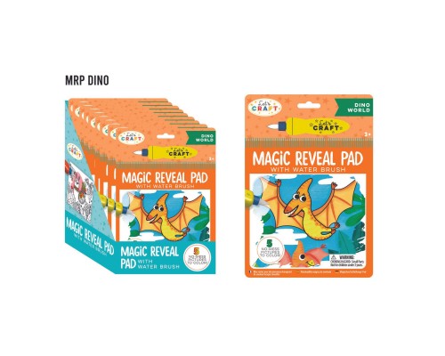Набір для творчості Let’s Craft водні розмальовки Магічні перетворення Динозаври (MRP011)