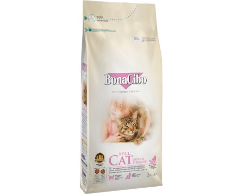 Сухий корм для кішок BonaCibo Adult Cat Light&Sterilized 2 кг (8694686406137)