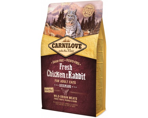 Сухий корм для кішок Carnilove Fresh Chicken and Rabbit for Adult cats 2 кг (8595602527397)