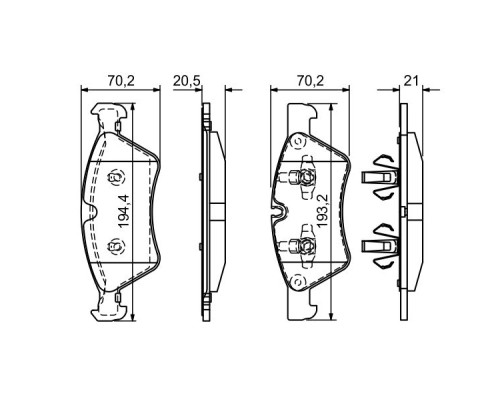 Гальмівні колодки Bosch 0 986 494 165