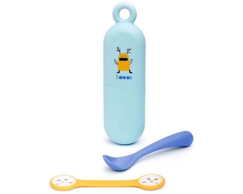 Набір дитячого посуду Suavinex Історії маленьких монстрів синій (303610)